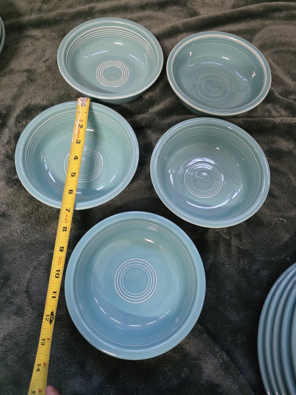 Fiestaware Seamist Green Ceramic Serving Bowls - Set of 5
